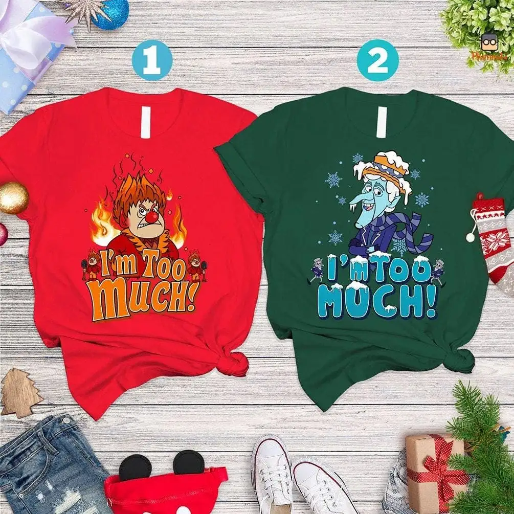 Miser Brothers Heating And Cooling Shirt, Snow Miser, Miser Brothers We Are Too Much Shirt, Miser Brothers Christmas, Heat Miser