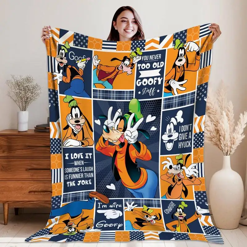 A Goofy Movie Blanket, Disneyland Christmas Blanket 05, Goofy Max And Roxanne Disneyland Blanket, Disneyland Birthday Gift Blanket