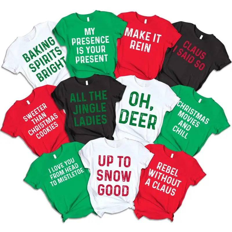 Custom Funny Family Christmas Shirts Personalized Christmas Party Matching Group Christmas TShirts, Christmas Family Matching Shirts 00