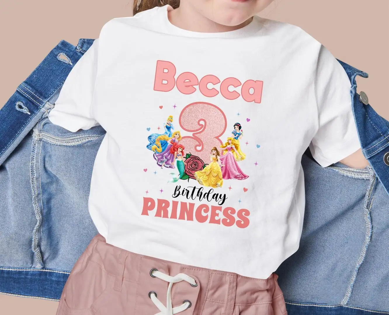 Disney Princess Birthday Shirt for Toddler Girls