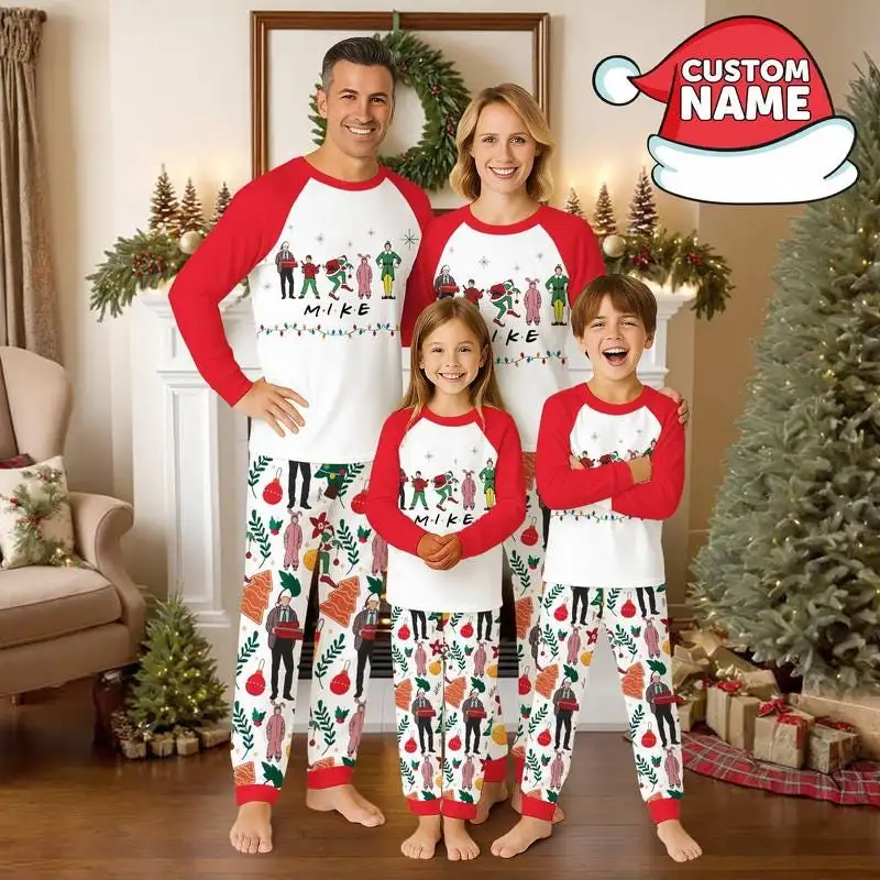 Christmas Movie Raglan Pajamas National Lampoon's Christmas Vacation Ralphie Xmas Pajamas Elf Xmas Pajamas Christmas Family Matching Pajamas