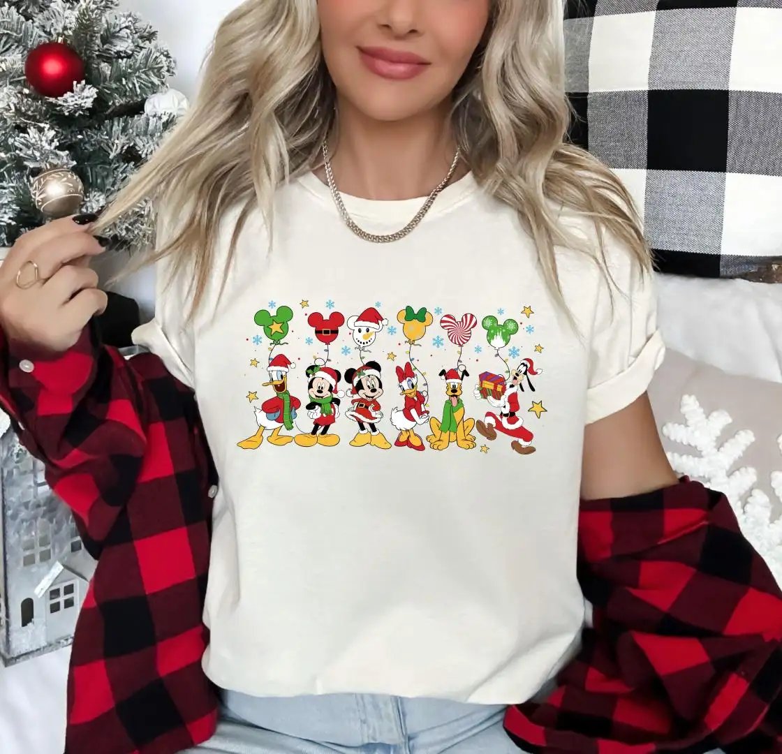Mickey Christmas T-shirt, Minnie Christmas Balloons Sweatshirt, Disney XMAS Trip Tee, Santa Mickey Hoodie, Disneyland Christmas Gift