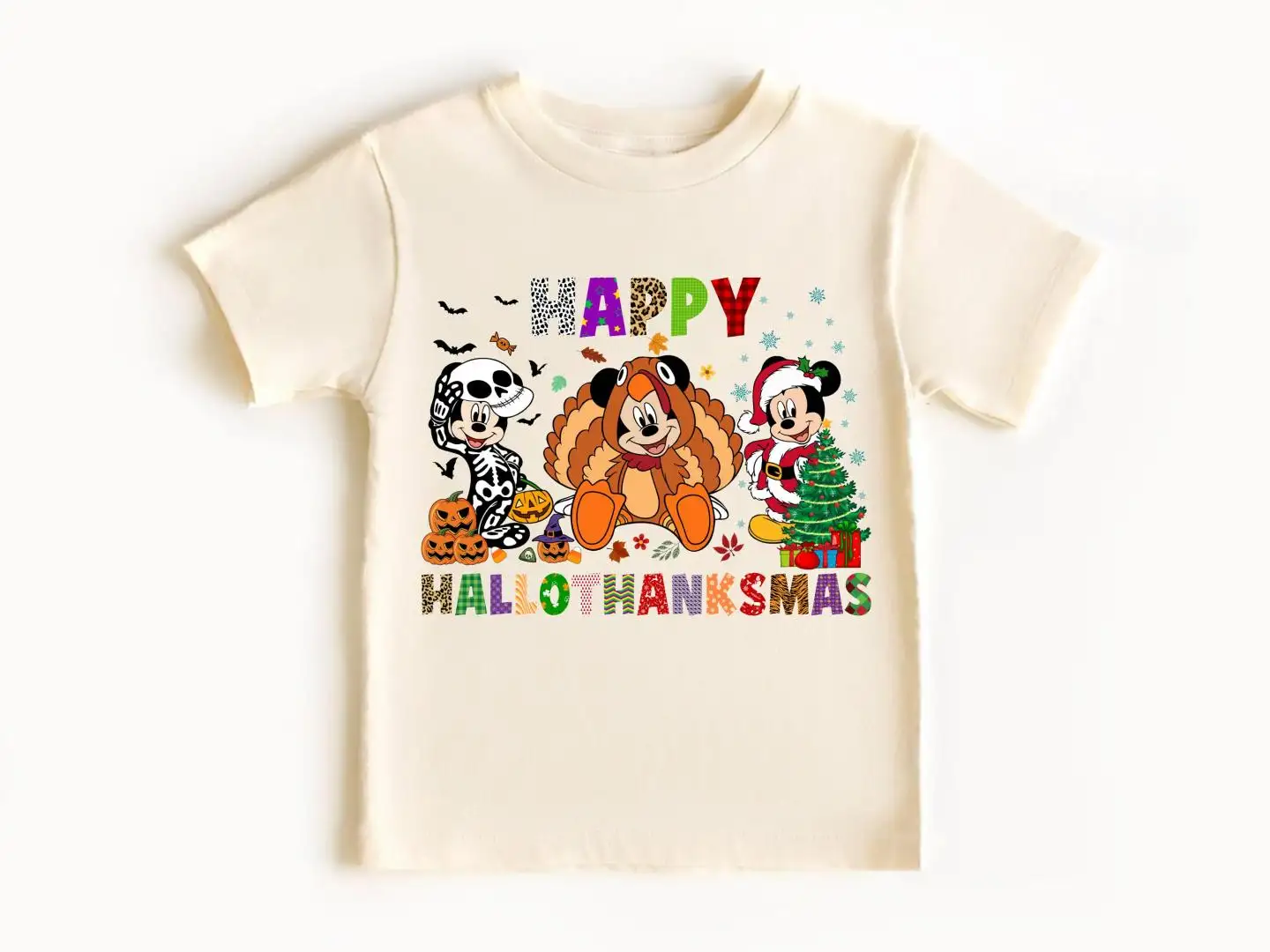 Disney Happy Halloween Thanksgiving Christmas Shirt, Skeleton Mouse Sweatshirt, Mickey Kids Xmas Tee, Disneyland Thankful Trip Tees