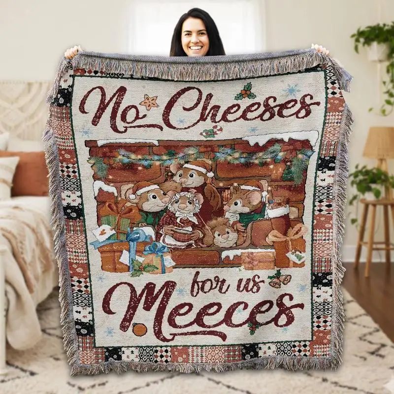 The Muppet Christmas Carol Woven Blanket, Disneyland Christmas Blanket 24, Very Merry Christmas Party, Mice No Cheeses For Us Meeces Blanket
