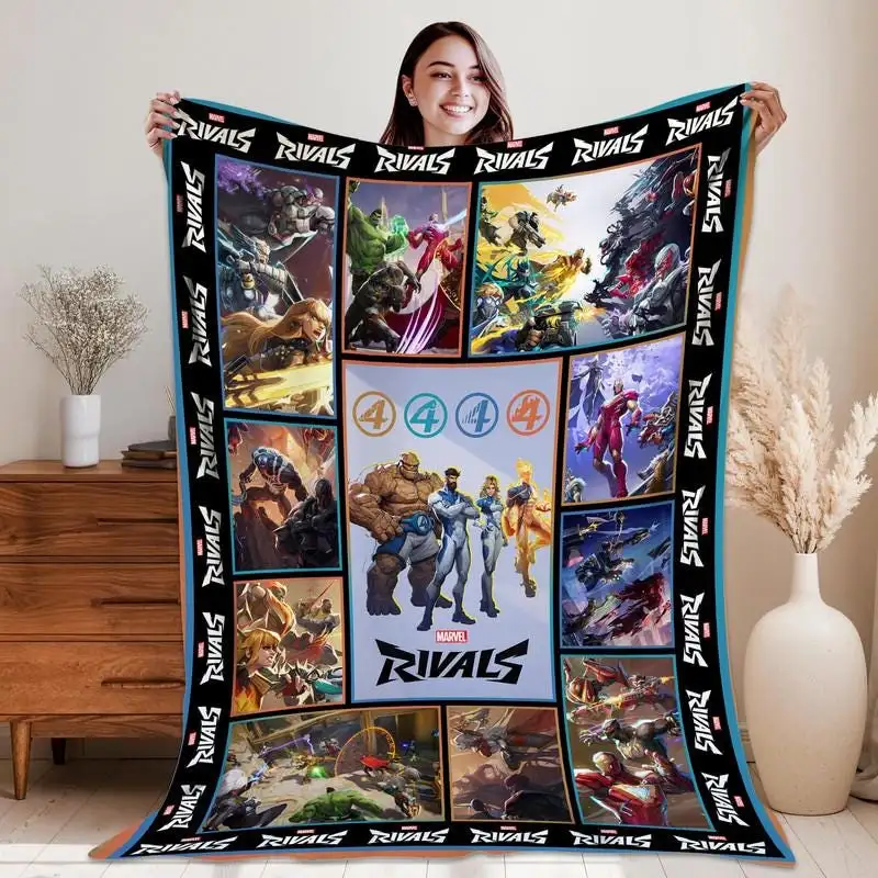 Fantastic Four Mcu Rivals Blanket, The Fantastic Four First Steps Blanket, Avengers Gifts, Fantastic 4 Fleece Blanket, Gamer Superhero Gift