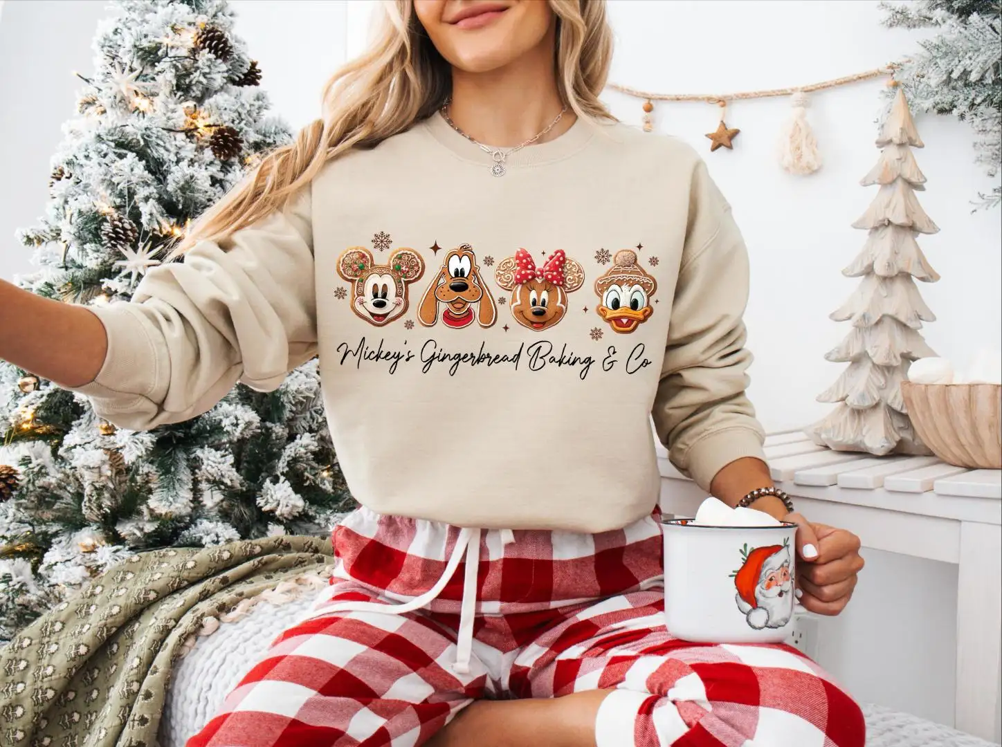 Mickey's Gingerbread Baking Shirt, Disney Mickey and Friends Christmas Cookie Sweater, Merry Christmas Gingerbread Cookie Sweatshirt