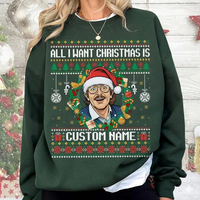 Custom All I Want For Christmas Is Ugly Christmas Shirt, Matching Family Christmas Trip 01, Personalized Bill Murray Christmas Shirt