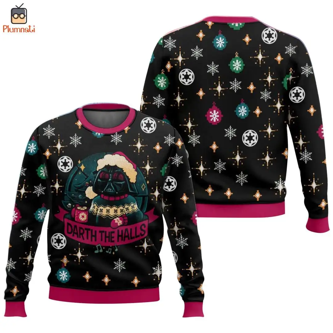 Starwars Darth Vader Ugly Christmas Sweater, Starwars Christmas Shirt, Anakin Skywalker Sweater, Darth the Halls Shirt, Galaxy Edge Shirt