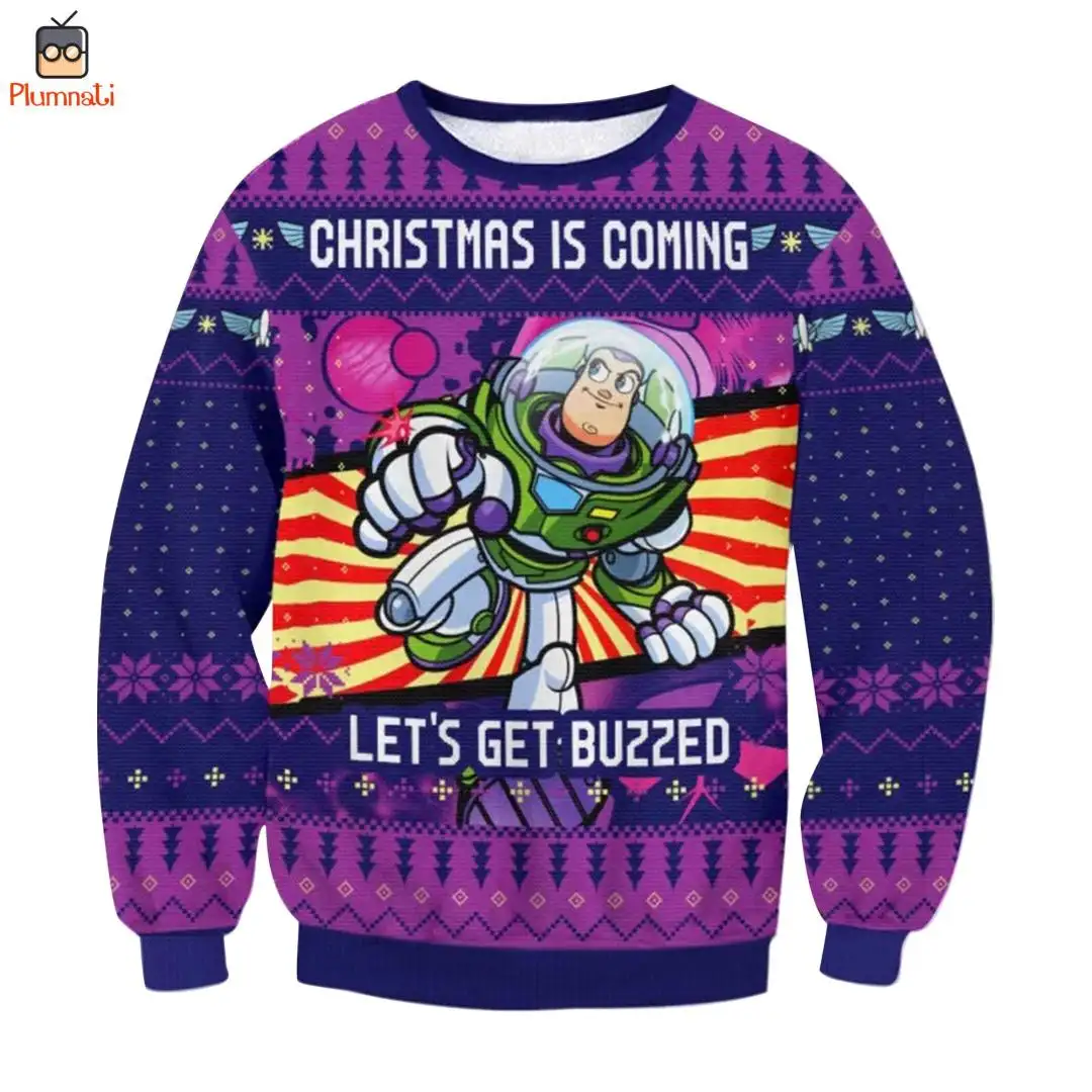 Toy Story Buzz Lightyear Ugly Christmas Sweater, Toy Story Christmas Shirt, Christmas Is Coming Lets Bet Buzzed Shirt, Family Christmas Shirt