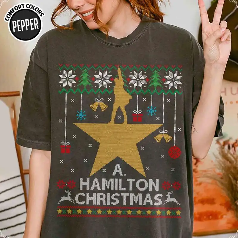 Alexander Hamilton Christmas Shirt, A Hamilton Christmas Shirt, Alexander Hamilton Shirt, Family Matching Christmas Tee, Xmas Gift 04