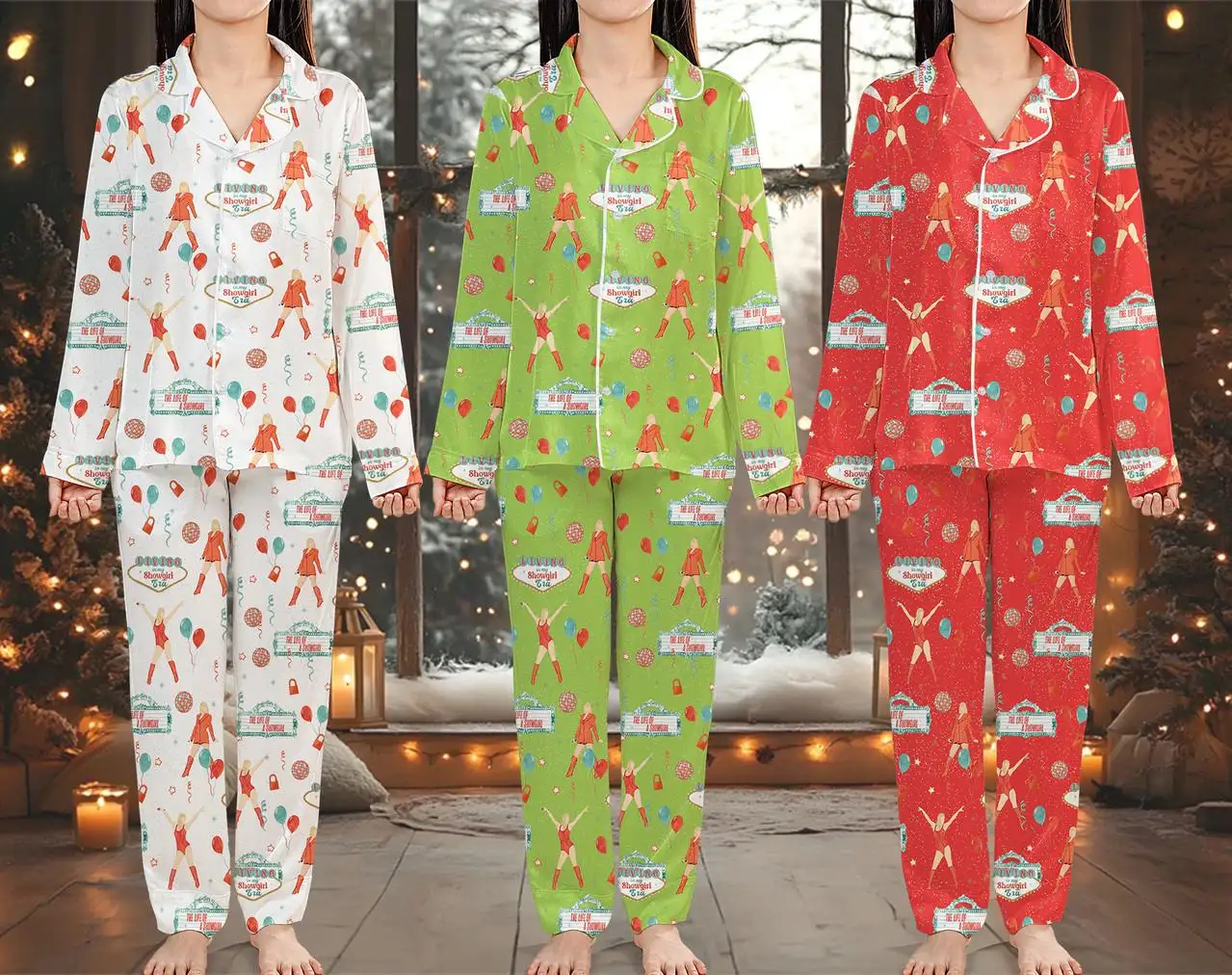 Showgirl Era Pajamas Set In My Showgirl Era Pajamas Showgirl Fan Gifts Life Of A Showgirl Gift Christmas Matching Pajamas For Best Friends