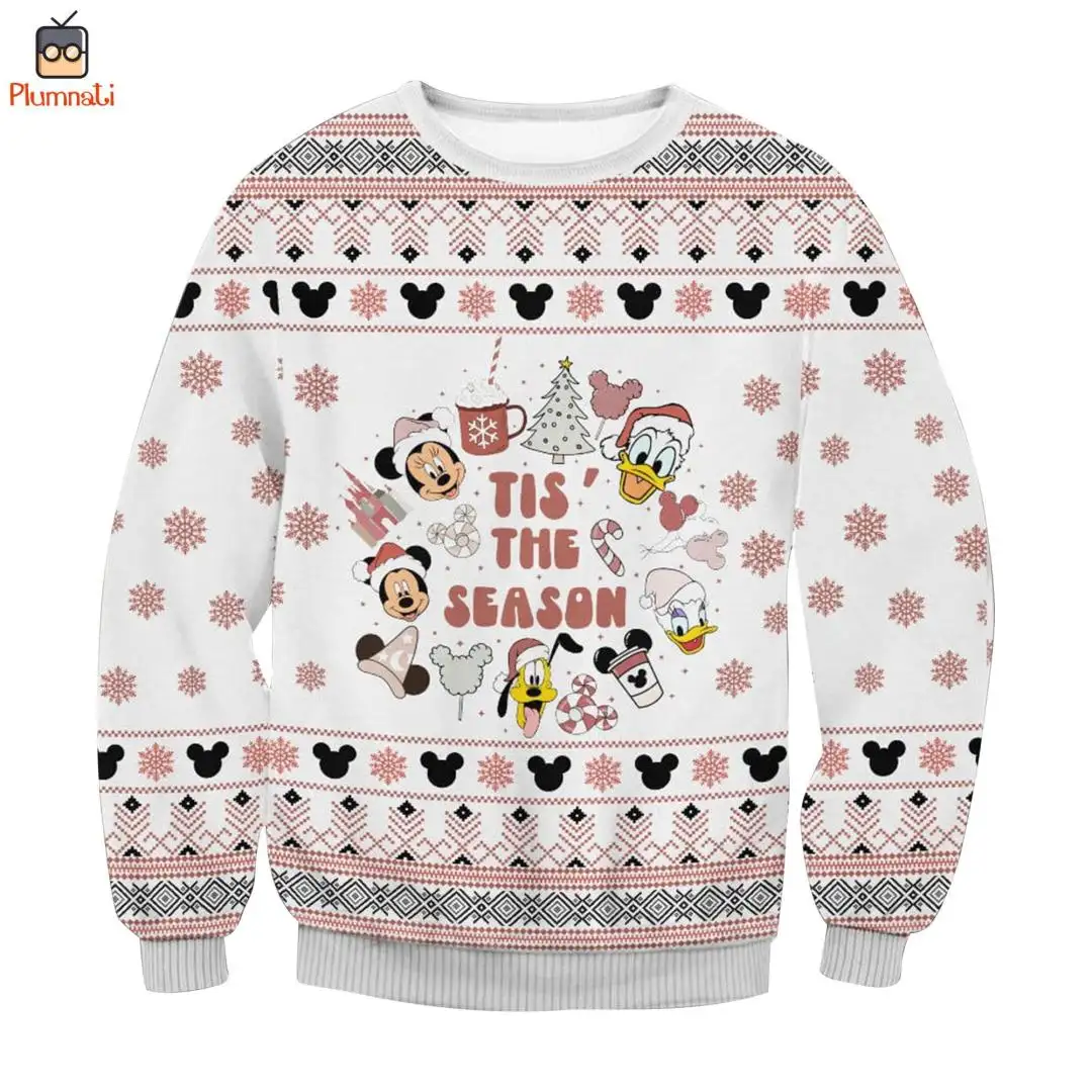 Mickey and Friends Ugly Christmas Sweater, Mickey's Very Merry Christmas Party Shirt, Tis The Season Shirt, Disneyland Minnie Christmas