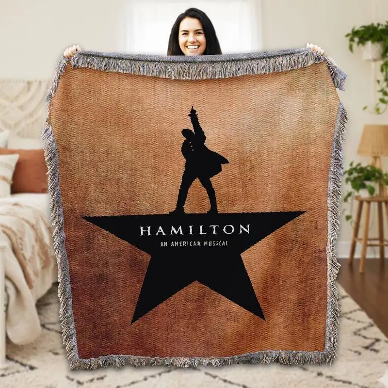 Hamilton Musical Woven Blanket, American Musical Blanket, Christmas Blanket, Alexander Hamilton Woven Blanket, Hamilton Broadway Blanket