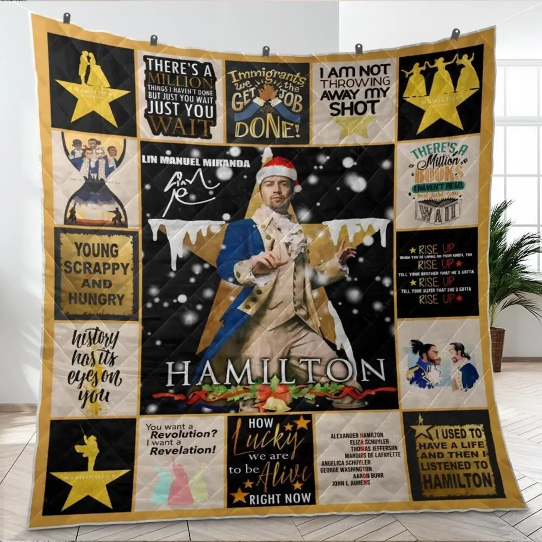 Hamilton Musical Blanket, Christmas Gifts, Alexander Hamilton Fleece Blanket, Hamilton Fan Gift, Christmas Blanket, Hamilton Throw Blanket