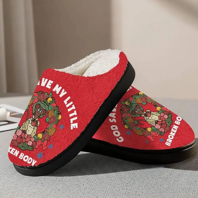God Save My Little Broken Body Shirt Rizzo the Rat Muppet Christmas Slippers The Muppet Christmas Carol Movie Slippers Disneyland Xmas 01