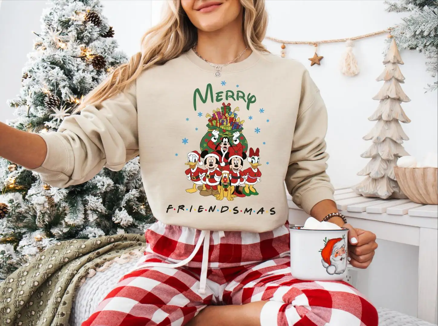 Disney Merry Friendsmas Mickey and Friends Christmas Shirt, Disney Xmas Sweater, Merry Christmas Sweatshirt, Friends Christmas Tee