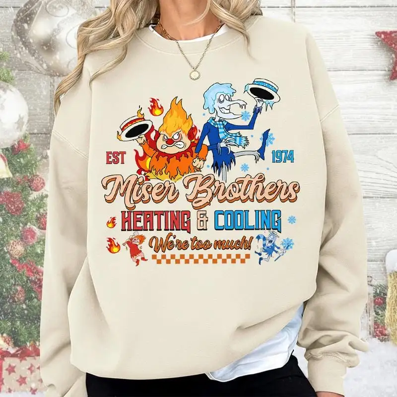 Comfort Colors Miser Brothers Heating And Cooling Shirt, Family Xmas Shirt 00, Snow Miser And Heat Miser Shirt, Miser Brothers Christmas Tee