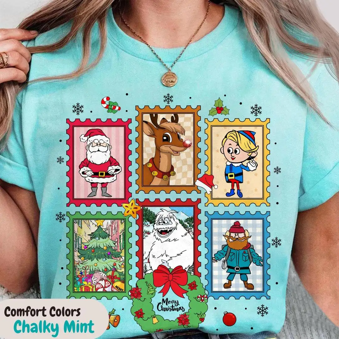Rudolph The Red Nosed Reindeer Christmas Shirt Rudolph Reindeer Comfort Colors Shirt Christmas Movie Tee Family Christmas Matching Tee