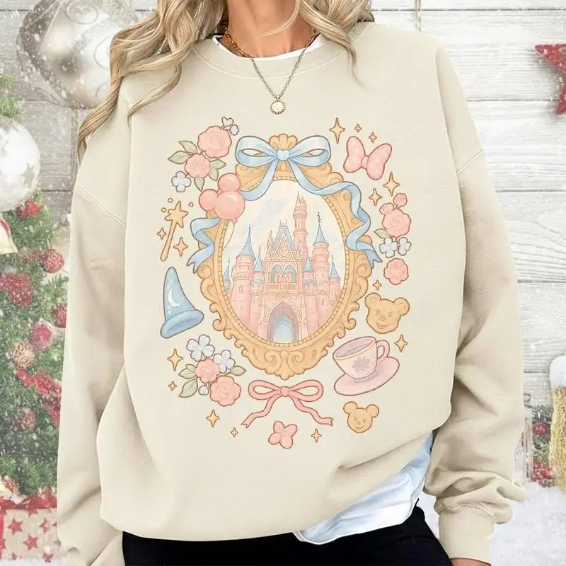 Disneyland Pink Castle Christmas Shirt, Mickey'S Very Merry Christmas Shirts, Walt Disneyworld Christmas Shirt, Family Matching Xmas Tee 00