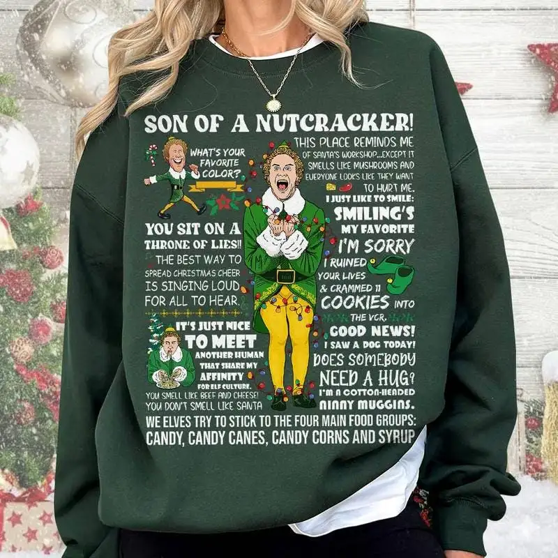 Funny The Elf Quotes Christmas Shirt Buddy Elf Christmas Movie T-Shirt, Christmas Elf Sweatshirt Buddy the Elf Christmas Party 03