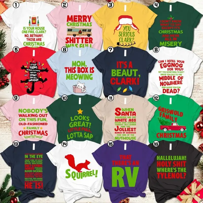 National Lampoon's Christmas Vacation Quote Shirt, Christmas Movie Matching Shirt, Matching Family Xmas 00, Christmas Family Trip Tees