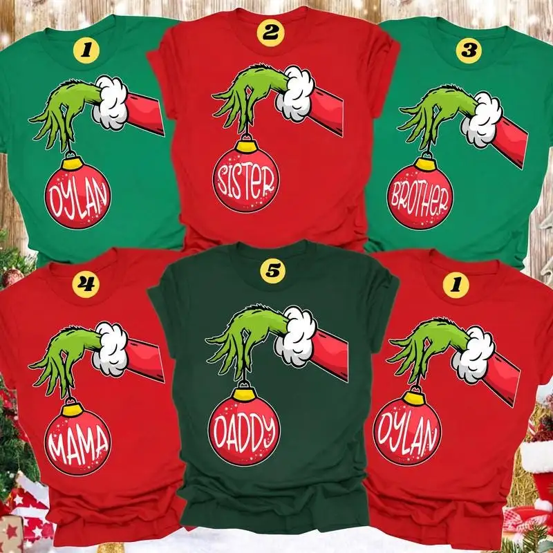 Personalized Family Christmas Shirt Custom Christmas Matching Squad Family Shirt Christmas Party 2025 Shirt Group Matching Xmas Shirt 02