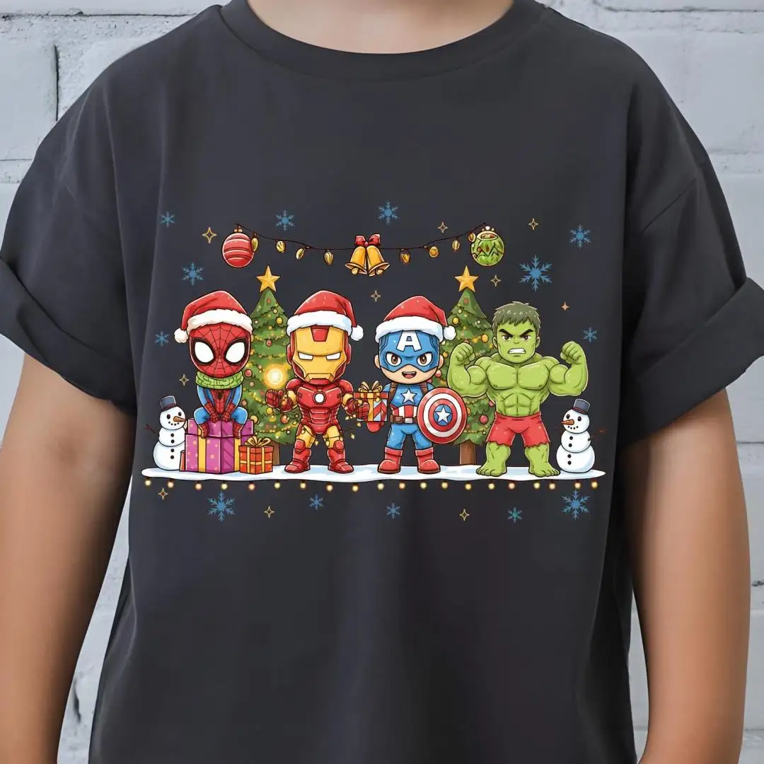 Super Heroes Winter Christmas Shirt, Disney Superhero Christmas Sweatshirt, Merry Christmas Sweater, Disney Xmas Super Heroes Kids Shirt
