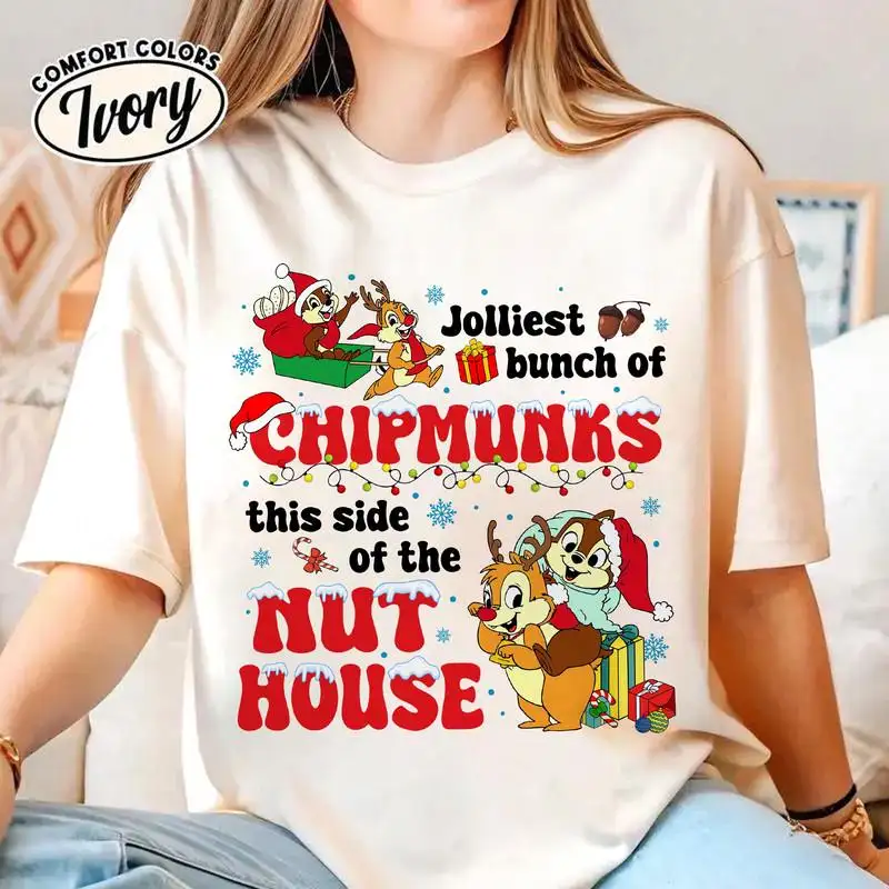 Chip n Dale Christmas Shirt Double Trouble Christmas Shirt Chipmunks Xmas Shirt Couple Matching Christmas Shirt Disneyland Christmas Shirt