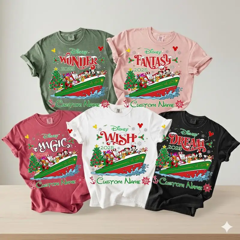 Personalized Christmas Very Merrytime Cruise 2025 Shirt Mickey And Friends Christmas Tee Disneyland Family Christmas Cruise Vacation Tee 01