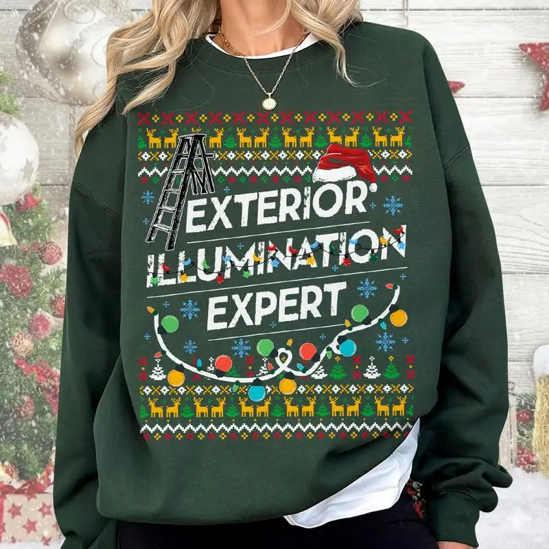 Exterior Illumination Expert Christmas Light Decorator Shirt National Lampoon's Christmas Vacation Shirt Christmas Movie Family Matching Tee