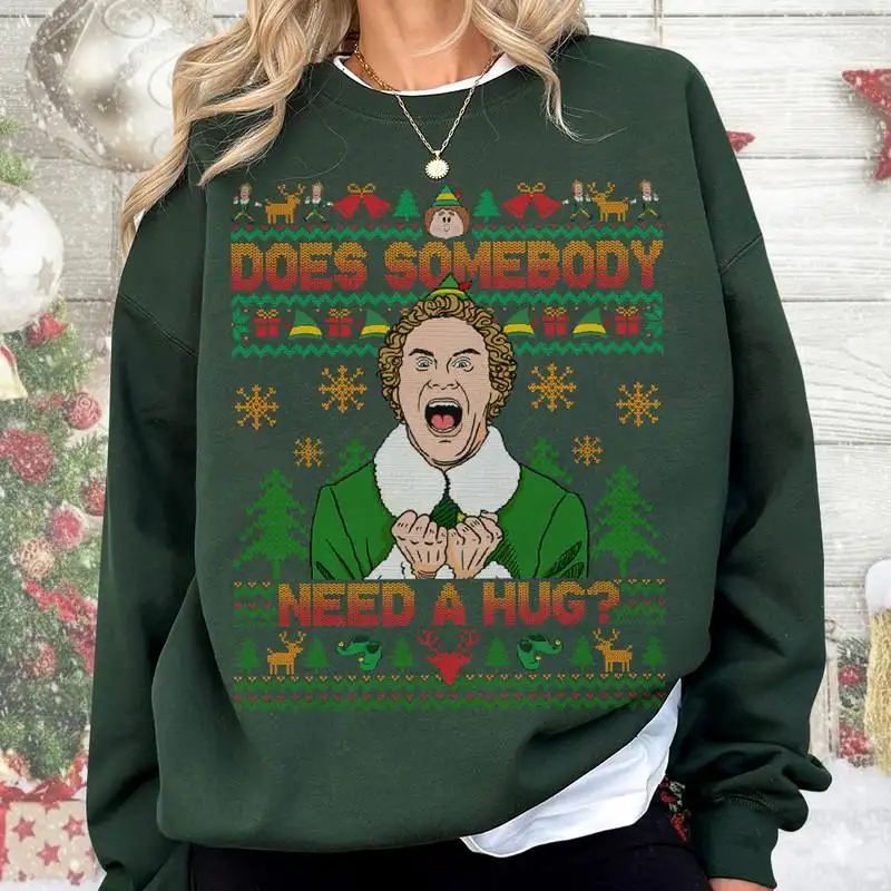 Buddy The Elf Christmas Comfort Colors Shirt Does Somebody Need A Hug Shirt Buddy Christmas Shirt Christmas Elf Movie Shirt Xmas Family Tee