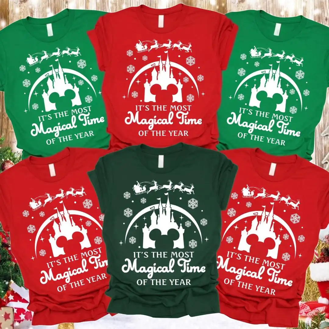 Disneyland Magical Christmas Shirt, It's The Most Magical Time Of The Year, Mickey Christmas Shirt, Disneyland Xmas Family Matching Tee 02