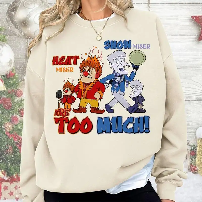 Miser Brothers Heating And Cooling Shirt Miser Brothers Too Much Heat And Snow Miser Brothers Christmas Couple Matching Christmas Tee 00
