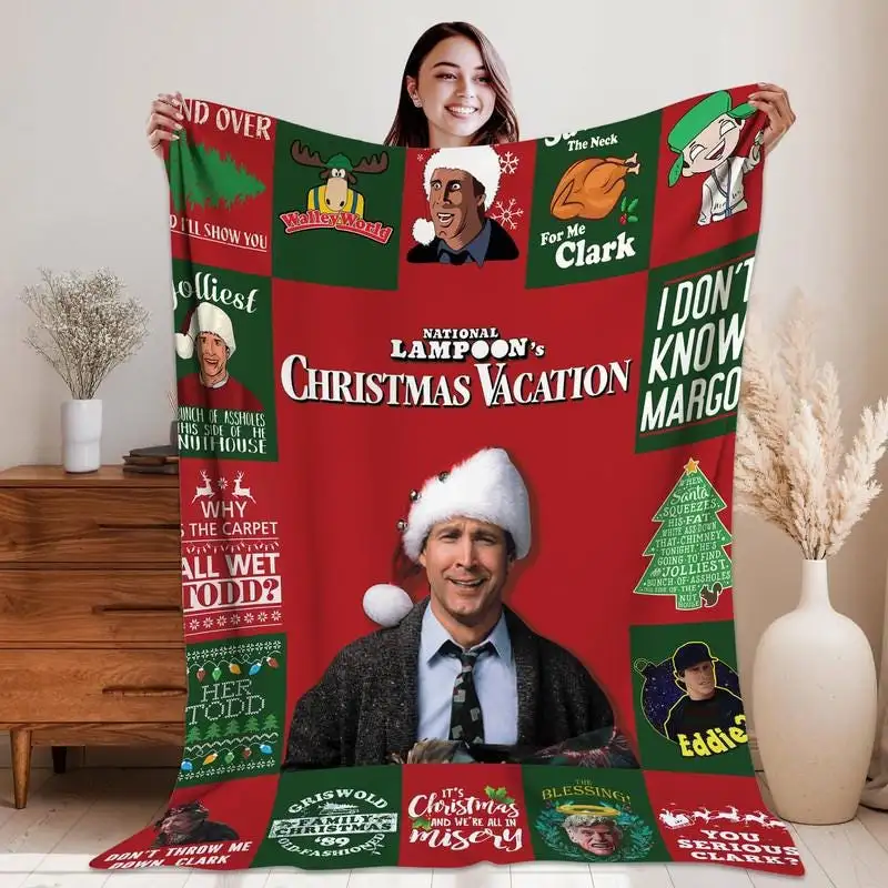 National Lampoon's Christmas Vacation Blanket, Clark Griswold Throw Blanket For Couch Sofa, Christmas Vacation Blanket, Christmas Gift 37
