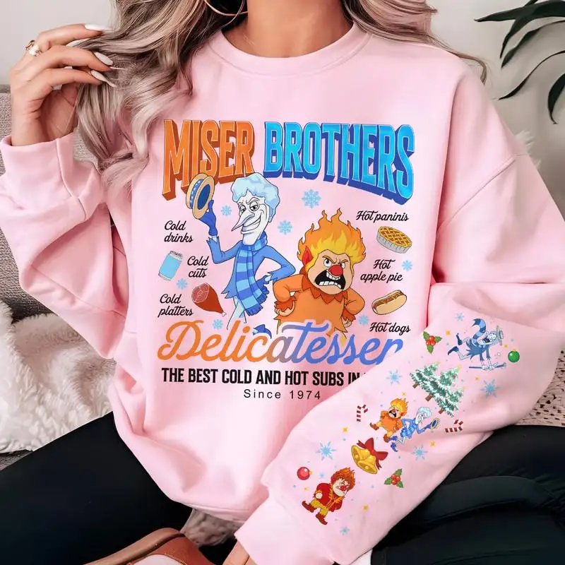 Miser Brothers Heating And Cooling Sweatshirt Snow Miser And Heat Miser T-shirt Miser Brothers Fans Tees Miser Brothers Christmas Xmas Gift