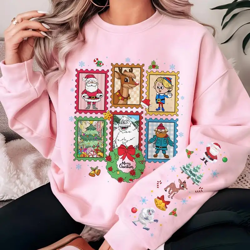 Rudolph The Red Nosed Reindeer Christmas Sweatshirt Hoodie, Red Nosed Reindeer Sweatshirt, Christmas Movie Shirt, Family Christmas Shirt 36
