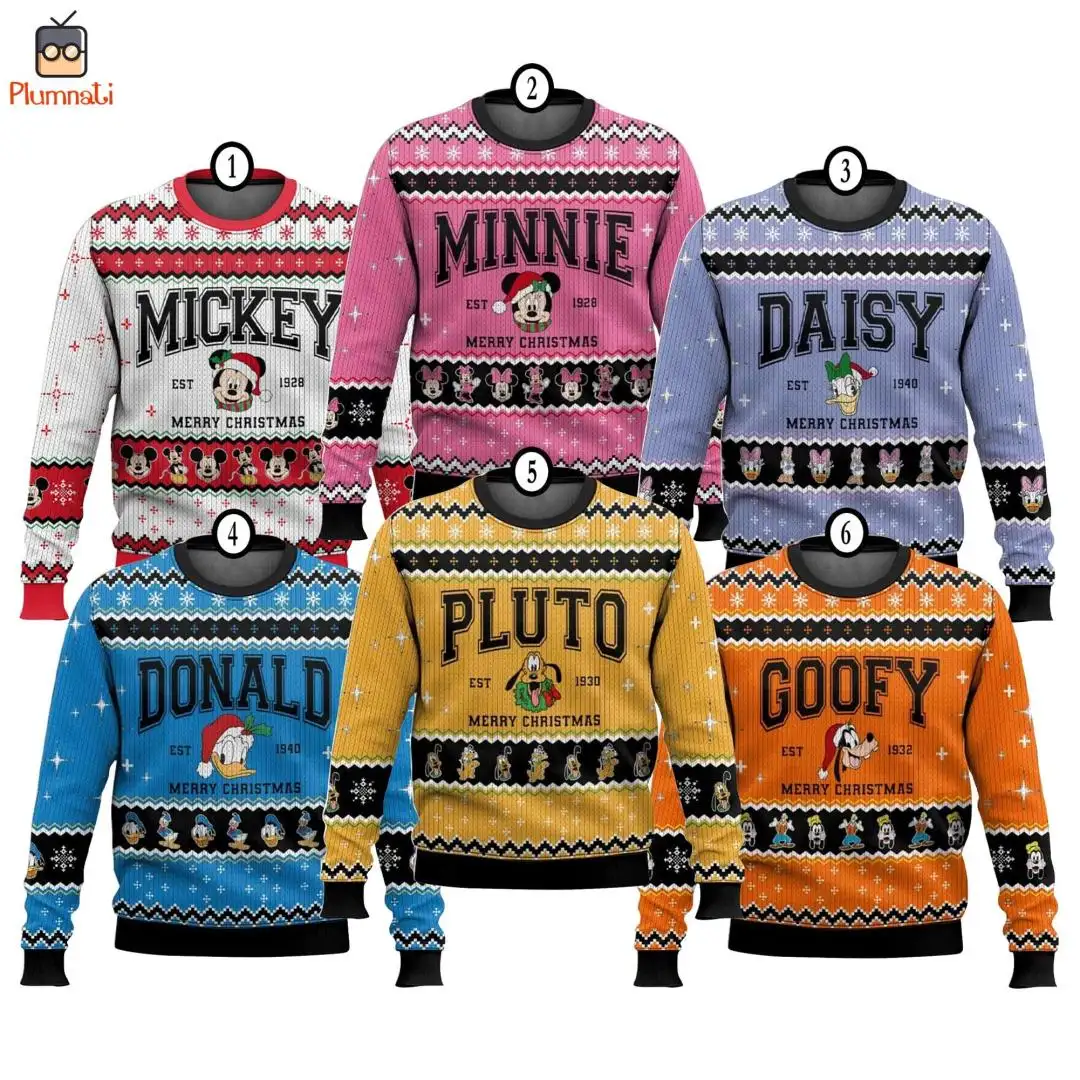 Mickey and Friends Ugly Christmas Sweater, Christmas Matching Shirt, Minnie Ugly Sweater, Mickey's Very Merry Christmas Party Shirt