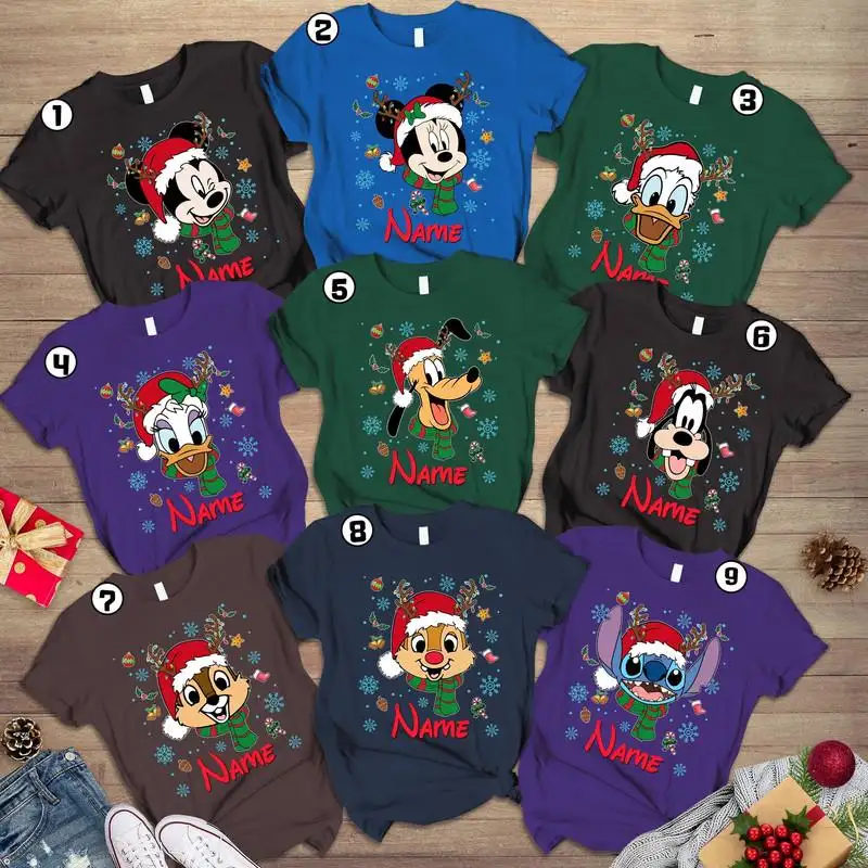 Personalized Mickey And Friends Christmas Shirt, Mickey's Very Merry Christmas Shirt, Disneyland Christmas, Christmas Family Matching Tee 00