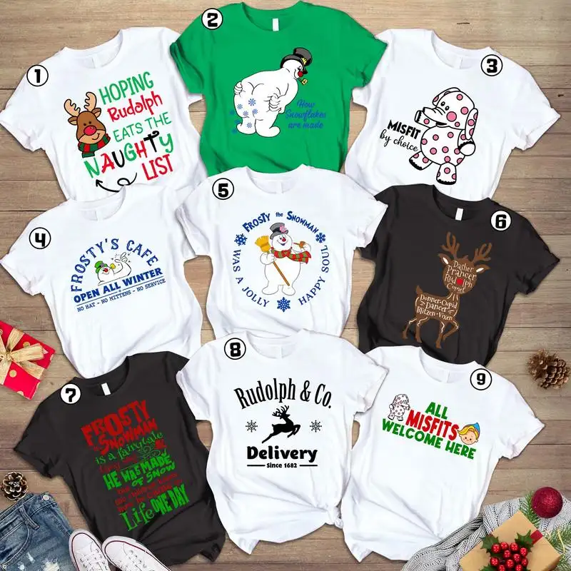 Rudolph The Red Nosed Reindeer Christmas Shirt Christmas Rudolph Shirt Misfit Toys Christmas Shirt Family Matching Christmas Tee Xmas Gift