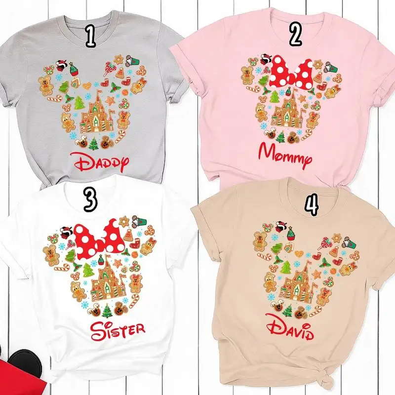 Disneyland Christmas Gingerbread Shirt Mickey's Very Merry Christmas Party Shirt Xmas Couple Matching Tee Disneyland Family Christmas Shirt