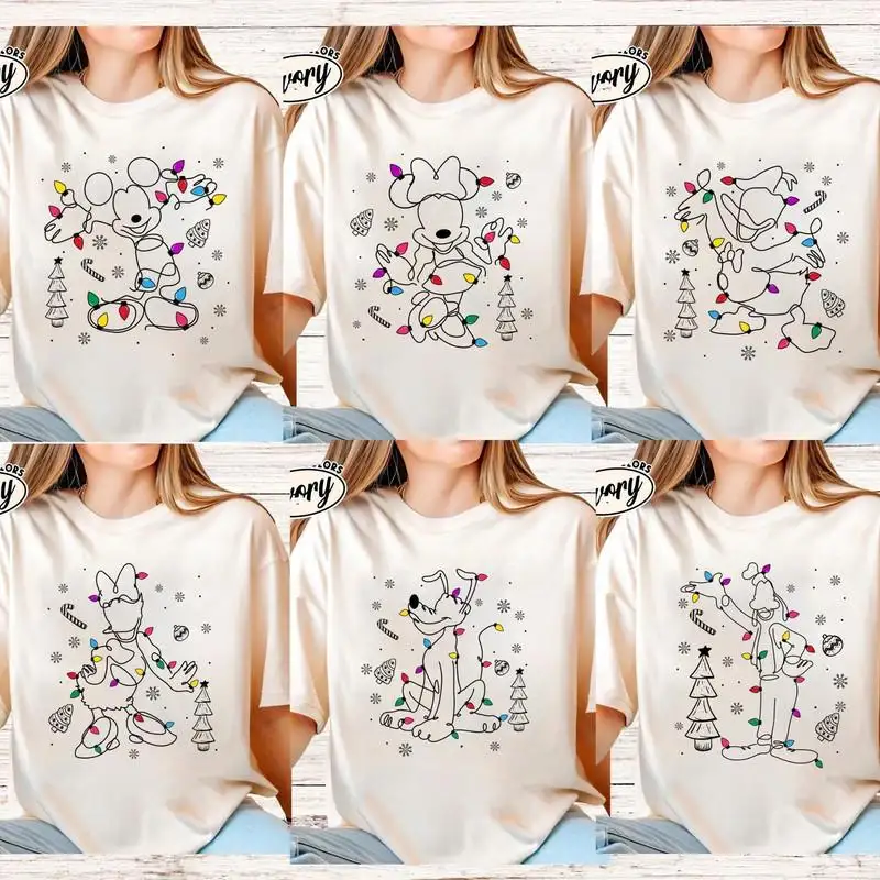 Mickey And Friends Christmas Lights Shirt, Mickey's Very Merry Christmas Tee, Xmas Gift 00, Disneyland Christmas Family Matching Shirt