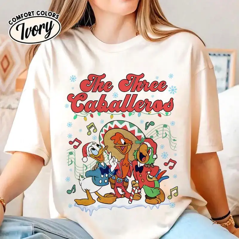 The Three Caballeros Christmas Shirt Donald Duck Jose Carioca Panchito Pistoles Christmas Shirt Disneyland Vacation Shirt Family Xmas Tee 04