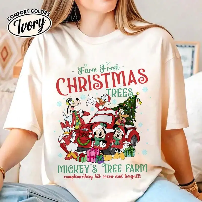 Mickey And Friends Farm Fresh Christmas Trees Shirt Mickey's Tree Farm Shirt Disneyland Family Christmas Shirt Mickey Very Merry Christmas