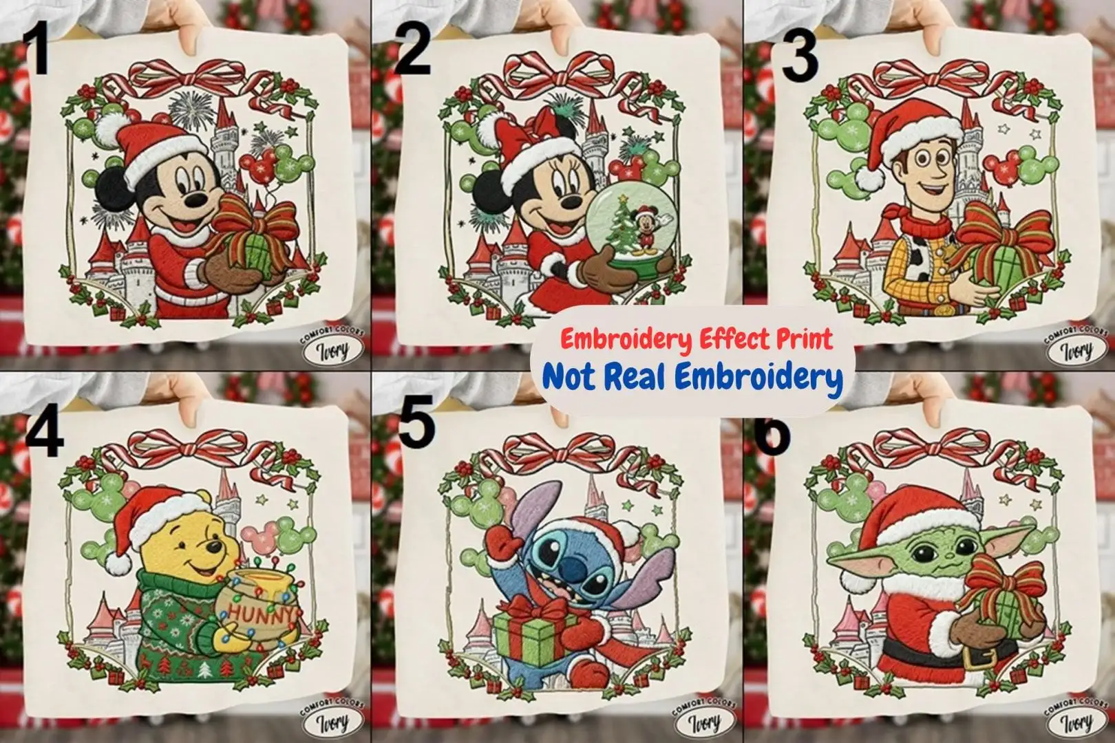 Custom All Characters Disneyland Magical Castle Christmas shirt Mickey And Friends Xmas Shirt Family Matching Tee Disneyland Xmas Party Gift