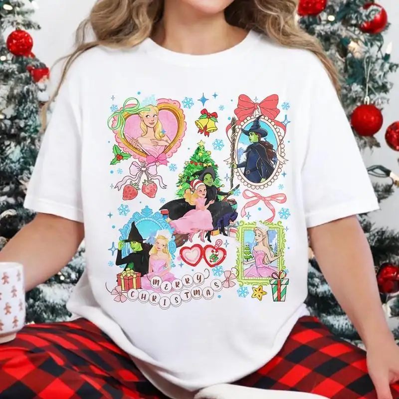 Disneyland wicked Christmas Coquette Bow Shirt Wizard of Oz Changed For Good Christmas Tee Glinda Elphaba Shirt Family Christmas Shirt 11