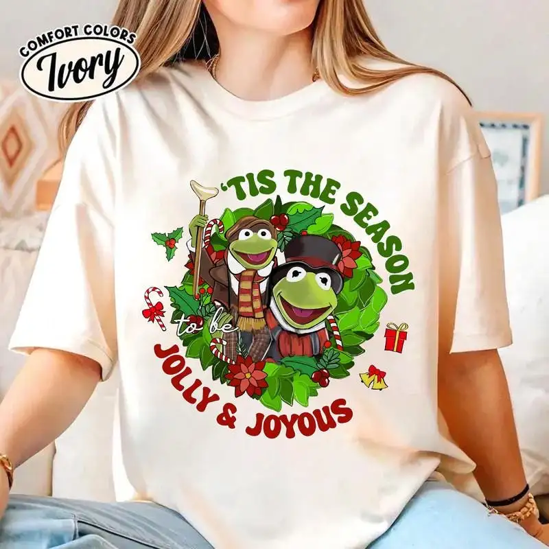 Disneyland Christmas Kermit The Frog And Tiny Tim Shirt The Muppet Christmas Carol Tee Mickey's Very Merry Christmas Disneyland Xmas Trip 03