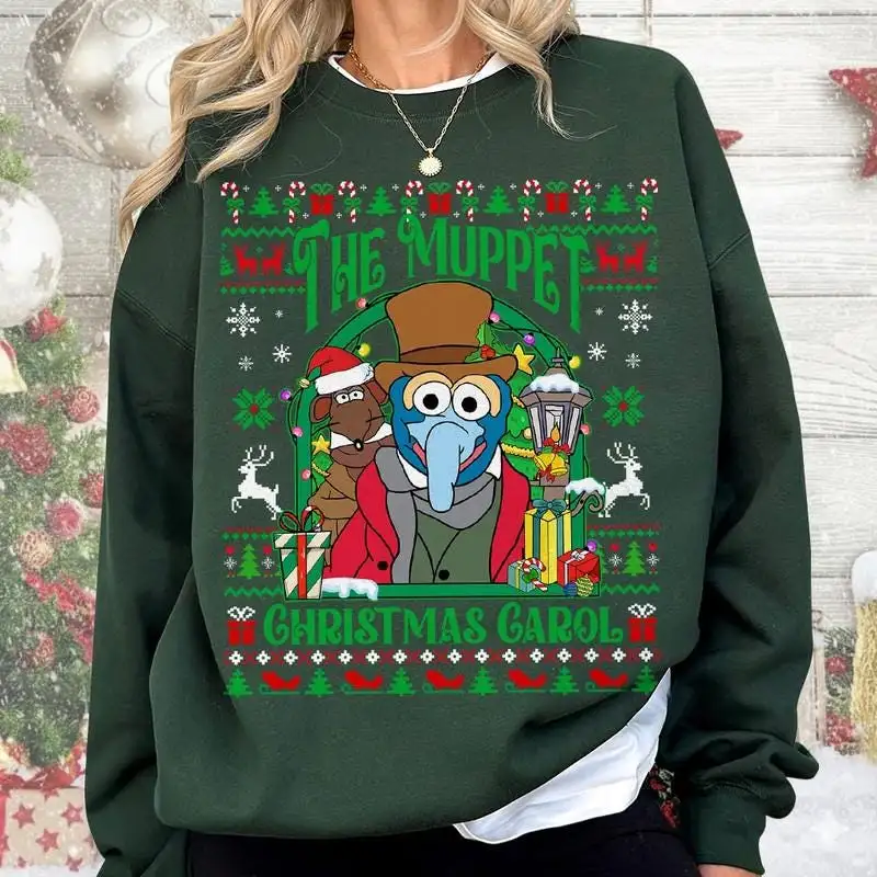 The Muppet Christmas Carol Shirt Gonzo and Rizzo Christmas Shirt Muppet Ugly Christmas Sweater Disneyland Family Matching Tee Xmas Gift 03