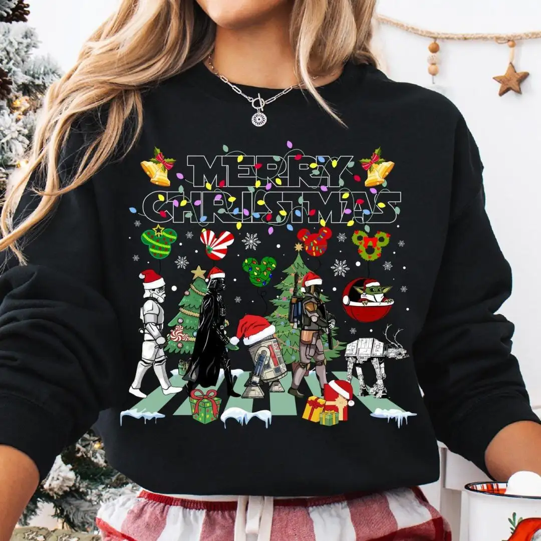 Merry Christmas Sweatshirt, Star Wars Christmas T-Shirt, Disney Family Trip Tee, Holiday Season Sweatshirt, Disney Christmas Gift Shirt