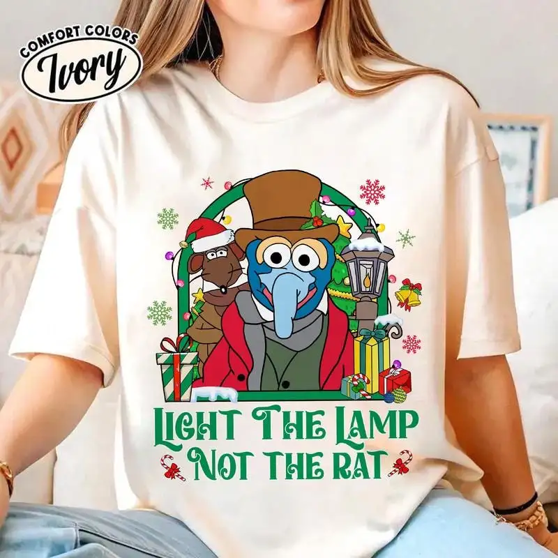 The Muppet Christmas Carol Shirt, Disneyland Group Xmas Tee 05, Gonzo and Rizzo Christmas Shirt, Light The Lamp Not The Rat Christmas Shirt