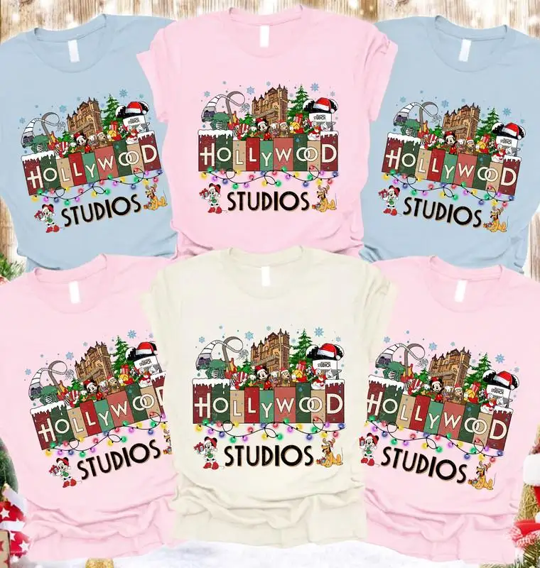 Universal Hollywood Studios Christmas Shirt, Disneyland Family Trip Tee, Mickey And Friends Christmas Shirt, Hollywood Studios Shirt 10